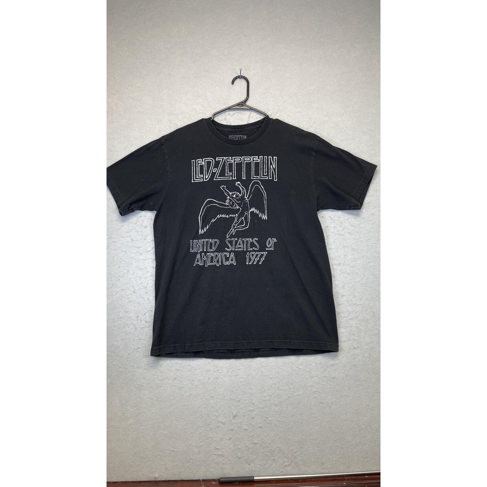 Led Zeppelin Shirt Mens Medium United States of America 1977 Graphic Band Rock